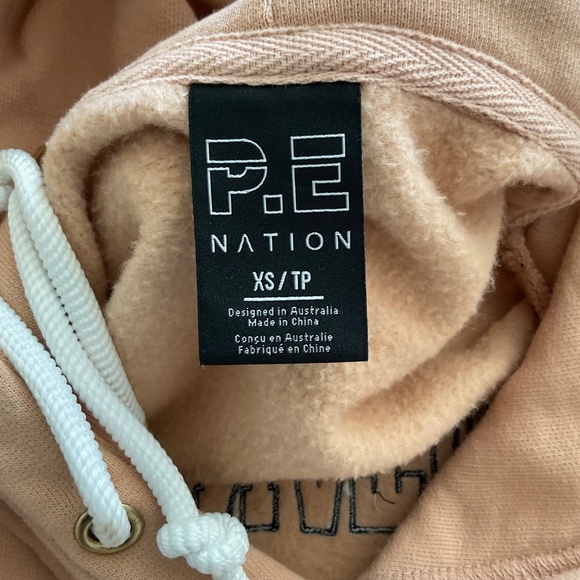 PE Nation Organic Cotton Nude Collision Hoodie Sweatshirt XS Oversized Boho Cozy - Picture 7 of 11